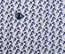 Koszula Olymp Modern Fit 24/Seven – luksusowa elastyczna z niebieskim wzorem