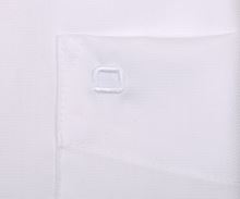 Koszula Olymp Modern Fit – biała z delikatną strukturą i wewnętrzną stójką - extra długi rękaw