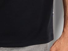 Luksusowy czarny bawełniany t-shirt Olymp Interlock Jersey z krótkim rękawem - okrągły dekolt (5)
