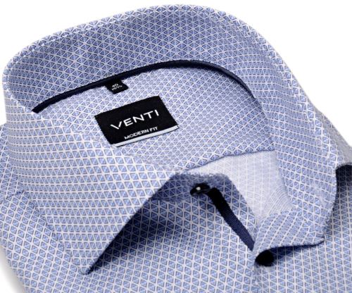 Koszula Venti Modern Fit – w niebieskie rombiki i z wewnątrzną plisą Koszula Venti Modern Fit – w niebieskie rombiki i z wewnątrzną plisą
