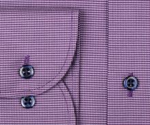Koszula Eterna Comfort Fit - fioletowa z drobnym wzorem szlaku koguta (2)