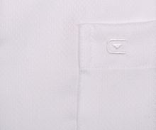 Koszula Casa Moda Comfort Fit – biała z delikatną strukturą i kolorową stójką wewnętrzną - krótki rękaw