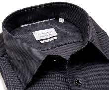 Koszula Eterna Dynamic Cotton Modern Fit - antracytowa z wyszytym wzorem