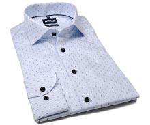 Koszula Olymp Level Five Twill – w jasnoniebieską kratkę i drobny wzór (1)