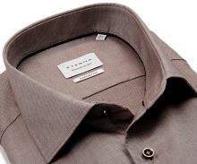 Koszula Eterna Comfort Fit – beżowa o delikatnej strukturze - extra długi rękaw