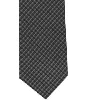 Slim krawat Olymp - ciemnoszary z krzyżowym wzorem