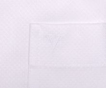 Koszula Marvelis Modern Fit – biała z wyszytym wzorem - krótki rękaw