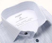 Koszula Olymp Super Slim 24/Seven – elastyczna z niebieskimi kwadracikami - extra długi rękaw