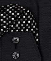 Koszula Olymp Comfort Fit – antracytowa z delikatną strukturą, wewnętrzną stójką i mankietem
