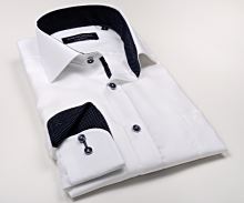 Koszula Casa Moda Comfort Fit Premium – biała ze strukturą - super długi rękaw