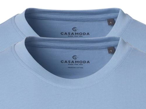 Bladoniebieski T-shirt Casa Moda – okrągły dekolt - korzystny zestaw 2 szt Bladoniebieski T-shirt Casa Moda – okrągły dekolt - korzystny zestaw 2 szt