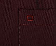 Koszula Olymp Comfort Fit Twill – ciemnoczerwona z diagonalną strukturą
