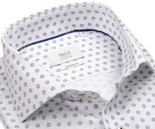 Koszula Eterna 1863 Modern Fit Two Ply - luksusowa z delikatną strukturą i niebieskim wzorem paisley