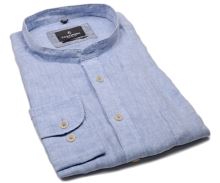 Koszula Casa Moda Casual Fit – jasnoniebieska lniana z krótką stójką (1)
