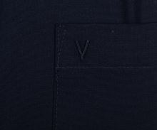 Koszula Marvelis Modern Fit – ciemnoniebieska z wewnętrzną stójką z białymi diamencikami
