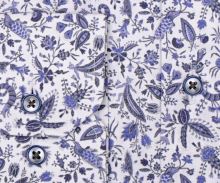 Koszula Eterna Modern Fit - w niebieski florystyczny wzór