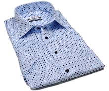 Koszula Marvelis Modern Fit – jasnoniebieska z drobnym symbolem piku - krótki rękaw