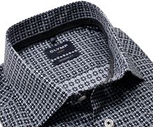Koszula Olymp Modern Fit – ekskluzywna z czarno-szarym wzorem - extra długi rękaw