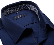 Koszula Casa Moda Comfort Fit Premium – granatowa z niebiesko-fioletową stójką wewnętrzną