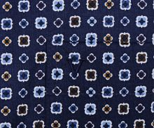 Koszula Marvelis Modern Fit - ciemnoniebieska z beżowo-niebieskimi ornamentami - extra długi rękaw