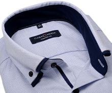 Koszula Casa Moda Comfort Fit Premium – w jasnoniebieską krateczkę i z podwójnym kołnierzem
