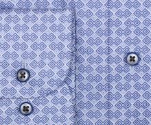 Koszula Eterna Slim Fit - z niebieskim kwadracikowym wzorem