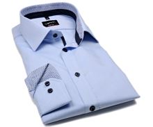 Koszula Venti Body Fit – jasnoniebieska z wewnętrzną stójką i mankietem