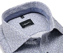 Koszula Venti Modern Fit – luksusowa z niebieskim wzorem, z wewnętrzną stójką i mankietem