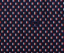 Koszula Olymp Comfort Fit – granatowa z czerwono-białymi elipsami