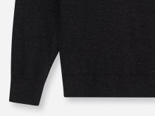 Sweter Olymp z wełny Merino - dekolt okrągły - antracytowy (6)