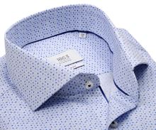 Koszula Eterna 1863 Slim Fit Two Ply - luksusowa bladoniebieska z niebieskim wzorem