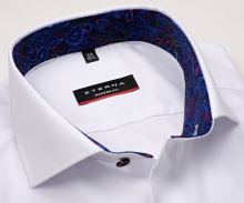 Koszula Eterna Modern Fit Fine Oxford - biała z delikatną strukturą i stojką wewnętrzną - extra długi rękaw