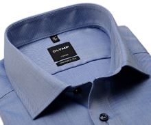 Koszula Olymp Modern Fit Twill – niebieska luksusowa i nieprześwitująca z diagonalną strukturą