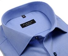 Koszula Eterna Comfort Fit – niebieska o delikatnej strukturze - extra długi rękaw