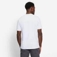 Luksusowy biały bawełniany t-shirt Olymp Interlock Jersey z krótkim rękawem - okrągły dekolt (4)