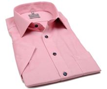 Koszula Olymp Comfort Fit – rosé z delikatną strukturą - krótki rękaw