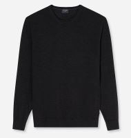 Sweter Olymp z wełny Merino - dekolt okrągły - antracytowy (4)