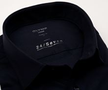 Koszula Olymp Modern Fit 24/Seven – ciemnoniebieska elastyczna - krótki rękaw