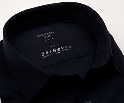 Koszula Olymp Modern Fit 24/Seven – ciemnoniebieska elastyczna