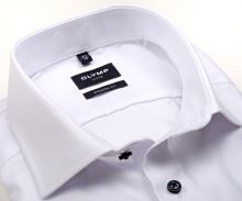 Koszula Olymp Modern Fit Twill – biała z diagonalną strukturą