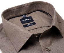 Koszula Olymp Modern Fit – brązowa z wyszytą strukturą