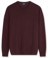 Sweter Olymp z wełny Merino - dekolt okrągły - bordowy (5)