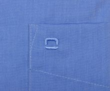 Koszula Olymp Luxor Comfort Fit Chambray - niebieska - krótki rękaw