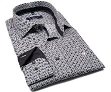 Koszula Casa Moda Comfort Fit – w czarno-szare kwadraciki, z wewnętrzną stójką - super długi rękaw (1)