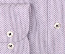 Koszula Eterna Slim Fit - w małe różowo-szare kwadraciki