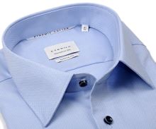 Koszula Eterna Dynamic Cotton Modern Fit - jasnoniebieska z wyszytym wzorem