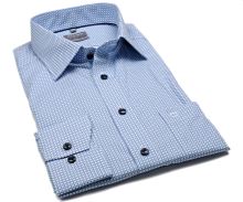Koszula Olymp Comfort Fit – w niebieskie kwadraciki - extra długi rękaw