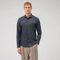 Koszula Olymp Level Five 24/7– luksusowa elastyczna ciemnoniebieska z wyszytym wzorem - extra długi rękaw