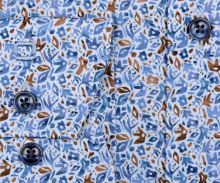 Koszula Olymp Modern Fit – z beżowo-niebieskim kwiatowy wzorem