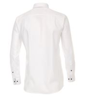 Luksusowa koszula Casa Moda Comfort Fit Premium – biała z diagonalną strukturą - extra długi rękaw